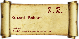 Kutasi Róbert névjegykártya