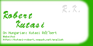 robert kutasi business card
